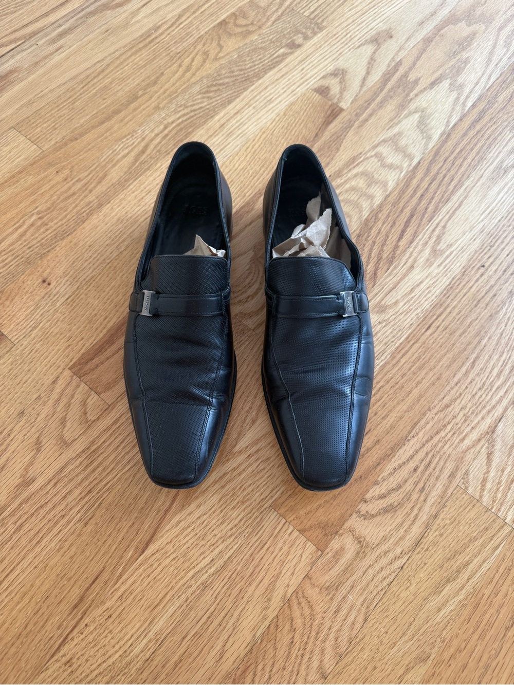 Boss Hugo boss men’s black loafers size 10